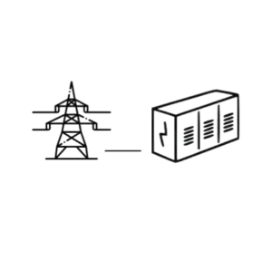 front of the meter battery
