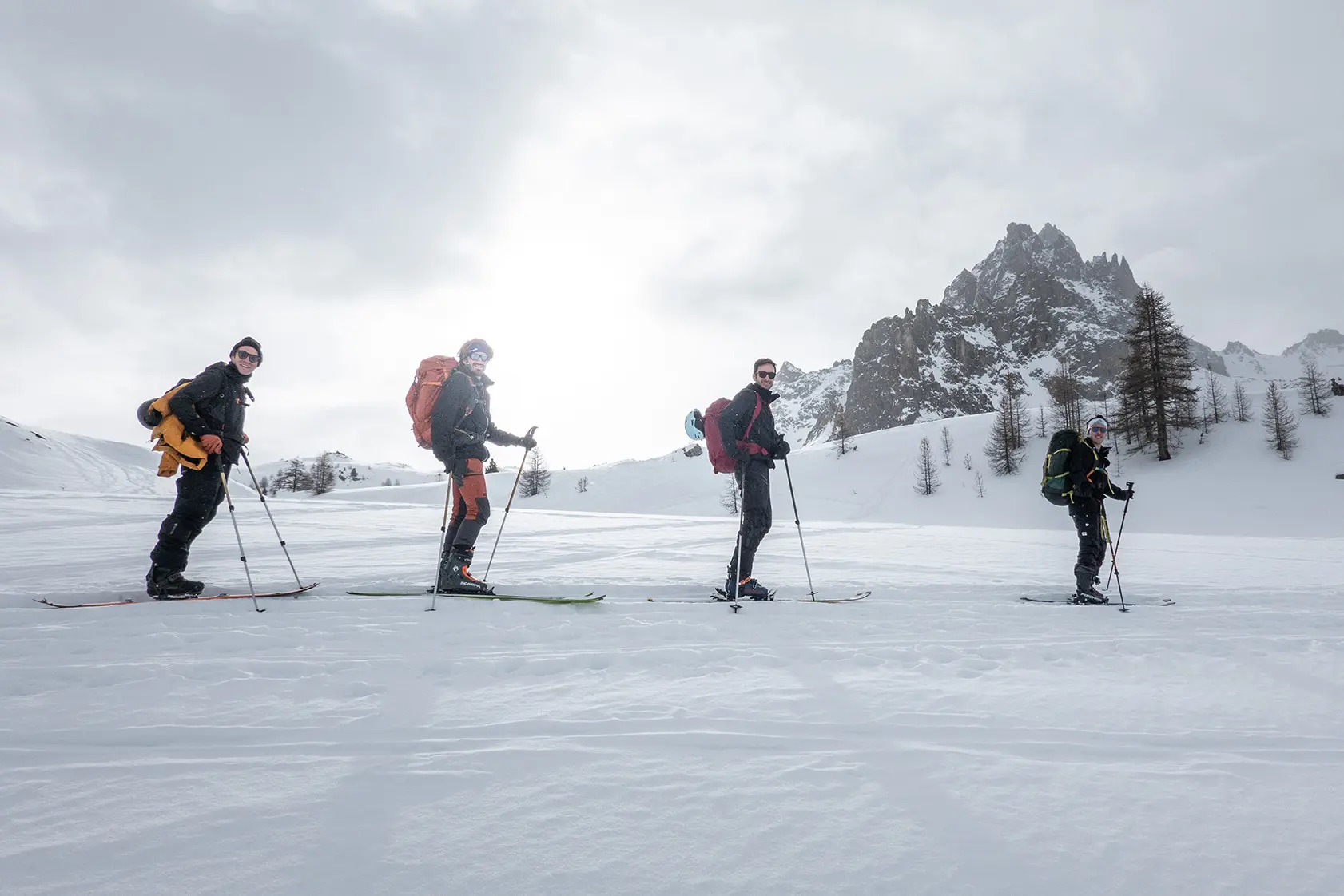 stackease team backountry skiing
